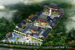 寺院古建规划设计-余姚药师禅寺