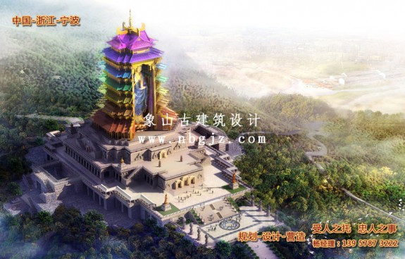 药师佛阁设计方案—弘化禅寺