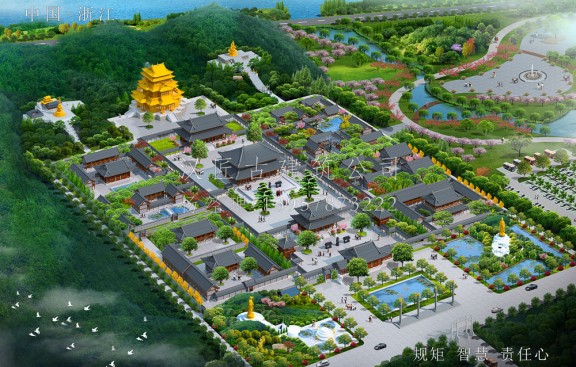 阿育王寺下院——万嵩禅寺设计施工