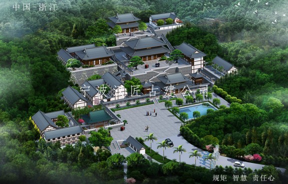 庙宇整体规划设计效果图-深圳观音寺