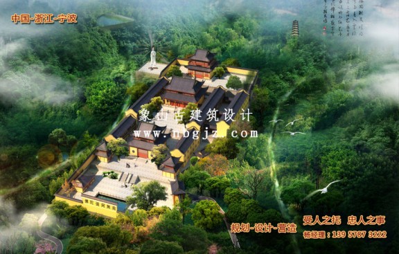 象山石浦青龙寺仿古建筑设计规划