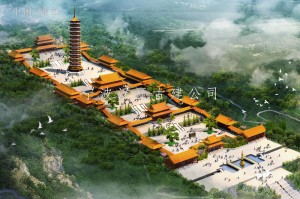 寺院修建规划设计方案图-雷音禅寺