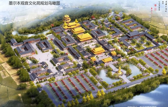 上海古建设计团队，承接上海仿古寺庙鸟瞰图制作与施工图绘制