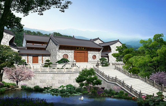 汉匠古建筑公司，上饶寺院古建工程一站式设计规划全，施工总包一体化运作