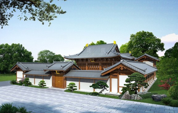 承接道观工程，含鸟瞰图、施工图、道教建筑设计