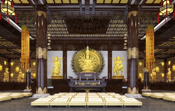 浦江古建设计工作室，承接浦江寺院建筑规划布局项目与效果图制作