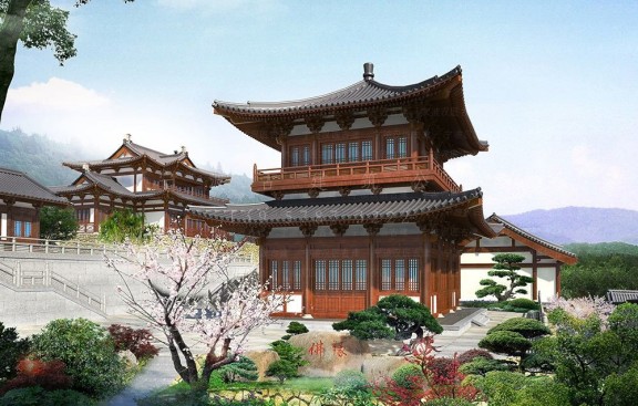 承接浙江道教宫观仿古建筑项目，杭州一体化设计与施工团队全程服务