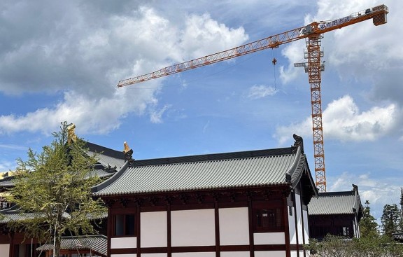 寺庙迁建鸟瞰图与施工图，一站式，迁建寺院建筑群落