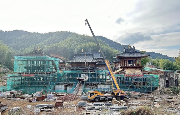 古建筑公司提供宫观施工图及布局，出具鸟瞰图和预算