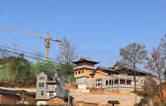 承接泰州仿古寺庙建筑鸟瞰图项目与效果图设计