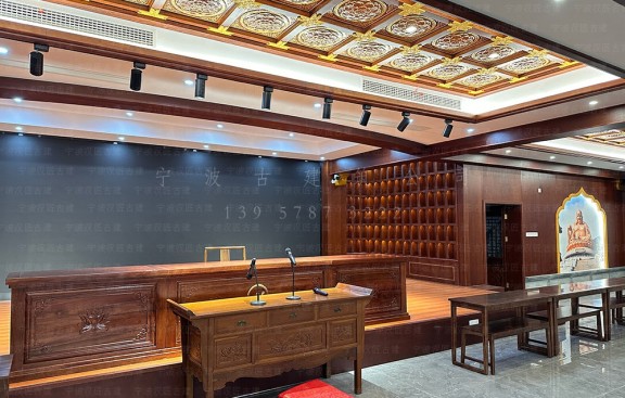 浙江道观建筑群整体布局施工图，温州设计与施工队伍精准绘制