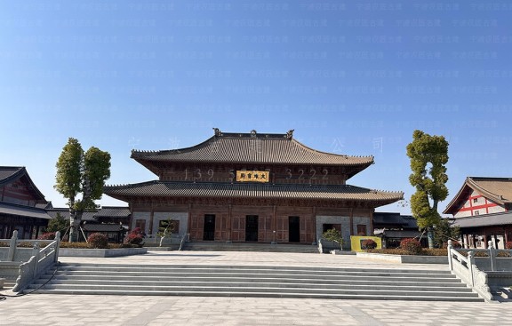 宫观迁建效果图，并落地施工预算，迁建道教建筑群落