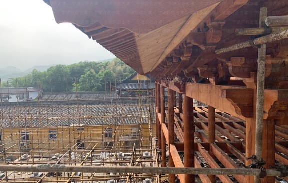 萧山古建专业设计院，承接萧山仿古寺庙鸟瞰图设计与施工图绘制