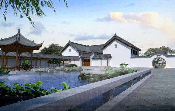 山东道观仿古建筑群整体布局规划设计，日照设计与施工公司匠心呈现