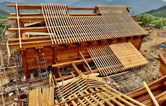 寺庙改造装修工程，承接并提供鸟瞰图，改造寺院建筑风格