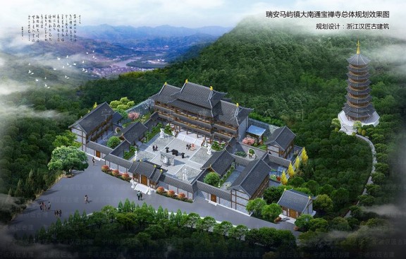 寺庙规划设计图纸，经典效果图收藏