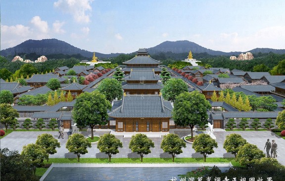 海南寺院修缮报价 海南古建筑设计院免费CAD图纸