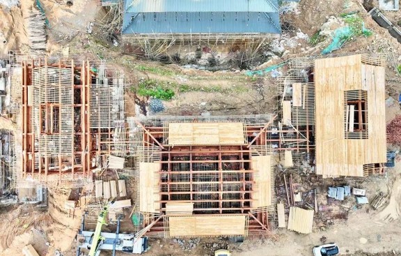 河南道观整体规划设计图纸，设计与施工企业精心绘制