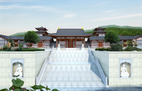 浙江道教建筑群装修装饰图，义乌设计与施工一体化队伍专业绘制