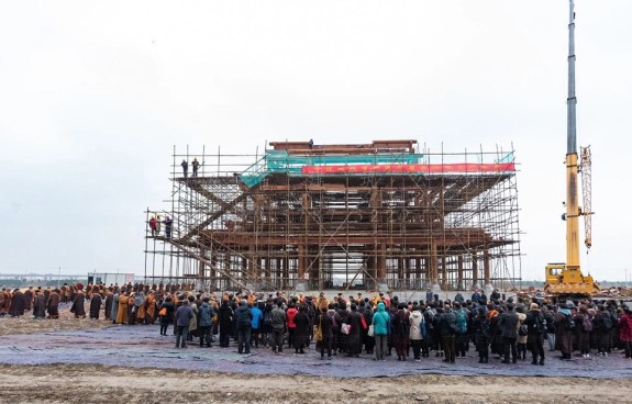 寺庙复原鸟瞰图及平面图，一站式施工，复原寺院建筑历史