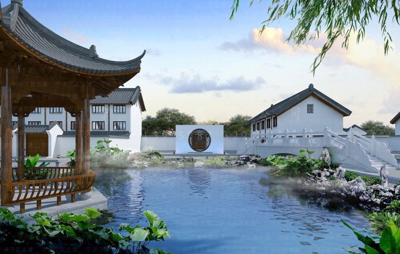 海南道教建筑鸟瞰图制作，文昌设计与施工企业专业服务