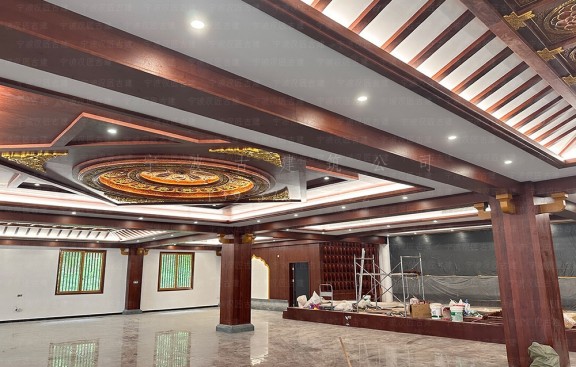 道观布局及施工图设计，古建筑公司出具鸟瞰图和预算分析