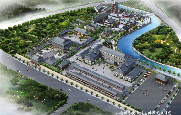 专注浙江道观建筑效果图鸟瞰图制作，金华专业设计与施工单位