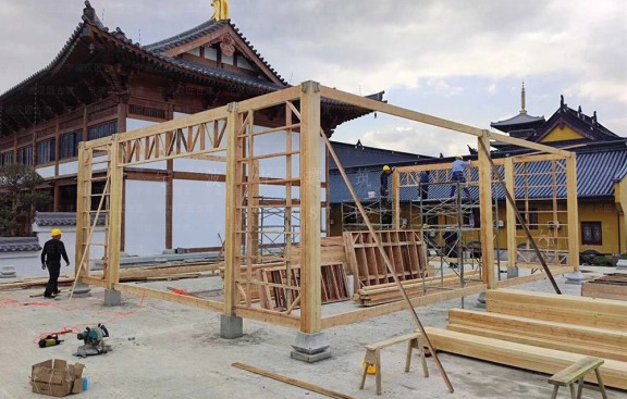 提供宫观鸟瞰图，并完成道教建筑设计装修预算