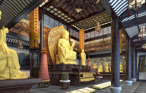 河南道教建筑群效果图施工图设计，许昌设计与施工团队专业绘制