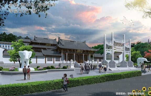 承接宫观装修，同时出具道教建筑设计施工图及预算