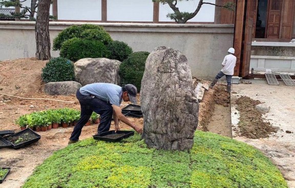 广东仿古寺庙施工图与鸟瞰效果图