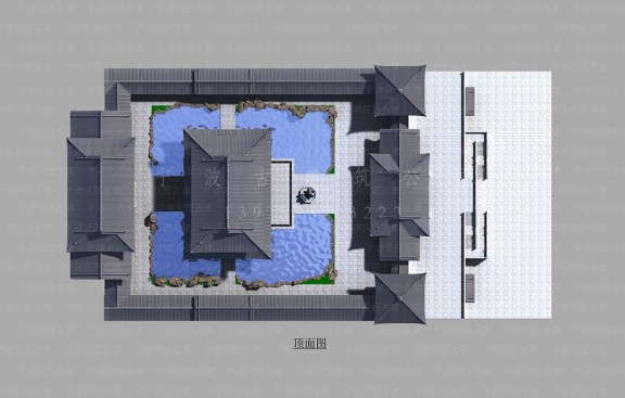 道观的平面图及施工图，古建筑公司出具设计效果图和方案