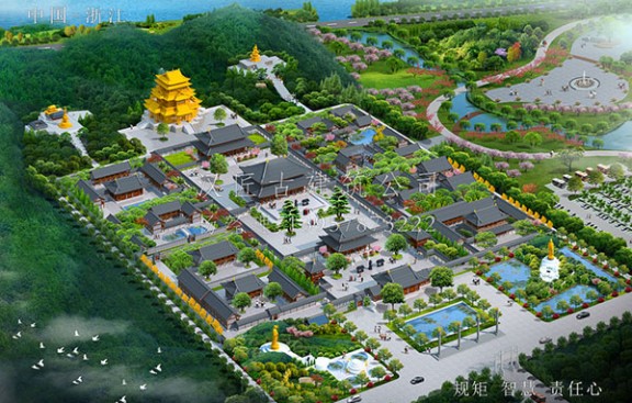 浙江多地寺院设计施工：佛教装修布局方案