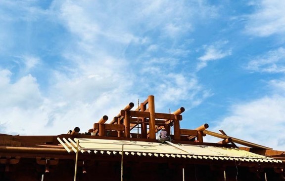 道观的平面图及施工图，出具道教建筑设计效果图