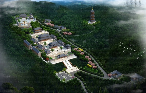 古建筑公司完成宫观设计效果图，并总包施工图深化及报价