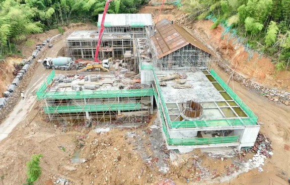 宫观迁建施工图加效果图，装修报价，迁建道教建筑群落