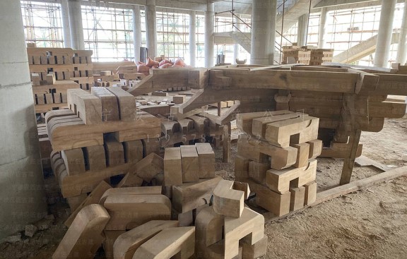 寺庙扩建设计效果图与平面图，施工预算，扩建寺院建筑范围