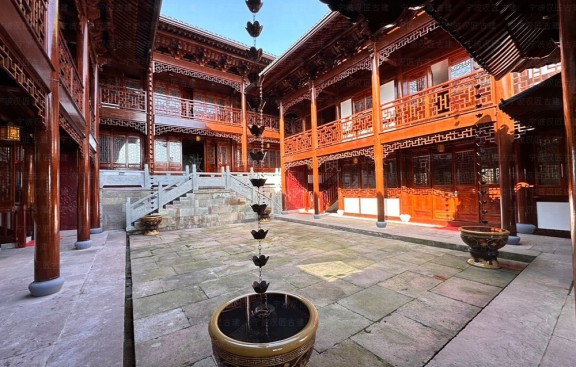 道观的平面图与效果图，古建筑公司总包施工并出具预算